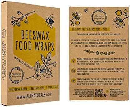 7 Pc Beeswax Wraps for Food and Kitchen Storage
