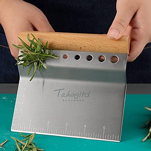 2pcs Stainless Steel Bench Scraper and Dough Cutter, Dough Pastry