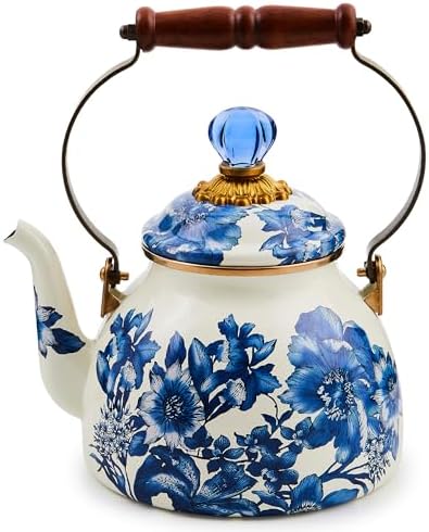 MACKENZIE-CHILDS Tea Kettle, 2 Quarts, Royal English Garden