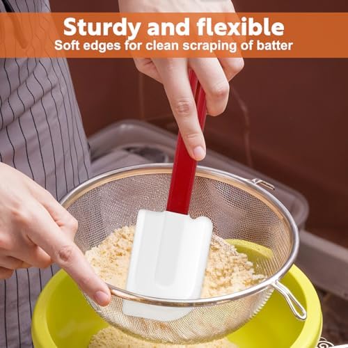 4 Pcs 14 Inch Silicone Spatulas High Temp, 500°F Heat Resistant