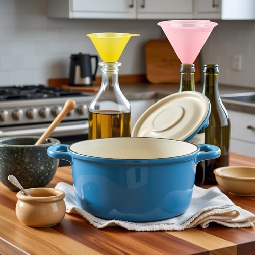 AUEAR, Candy Colors Plastic Funnel Set for Quick and Clean