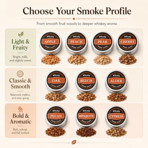 Cocktail Smoker Wood Chips, 10 Flavors for Whiskey and Bourbon