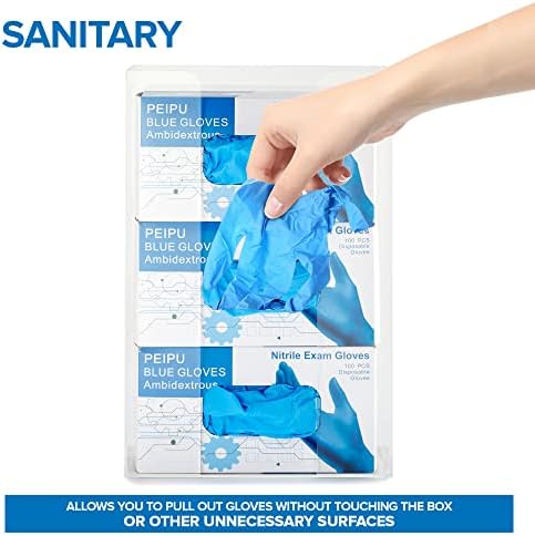 Stock Your Home Triple Acrylic Gloves Dispenser, Tissue Box Shelf
