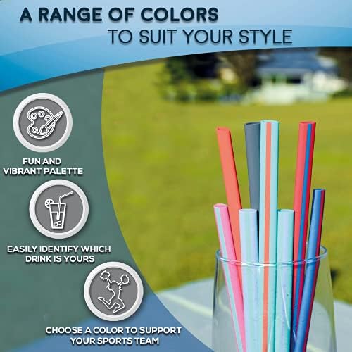 Reusable Drinking Straws with Travel Case, Made in USA, Cups 12-32 oz