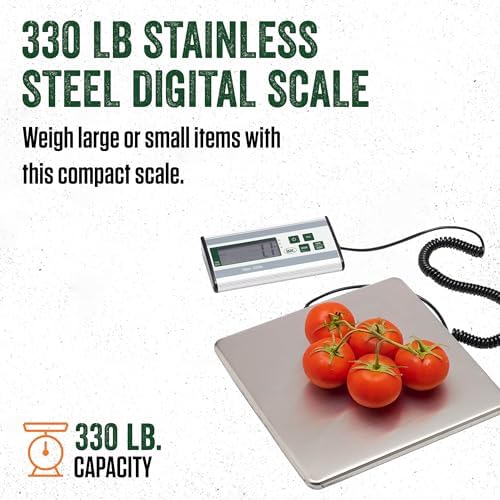 LEM Products 330 lb Stainless Steel Digital Scale, Silver