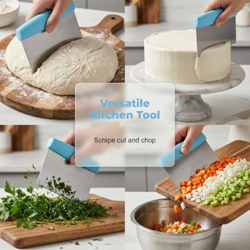 Multi-Purpose Bench Scraper – Dough Cutter & Chopper with Measurement