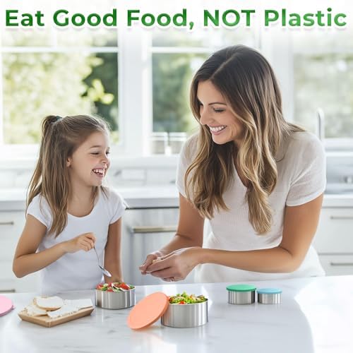 EcoEarth Stainless Steel Food Storage Containers, Metal Lunch Box, Set