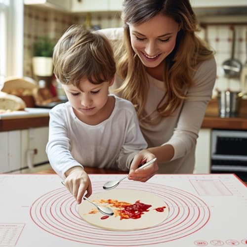 Silicone Dough Mat, 32x24" Red