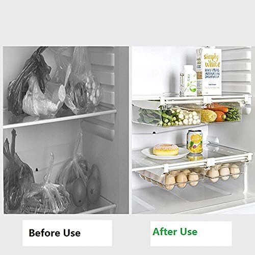 Refrigerator Pull Out Bin,Snap On Drawer Fridge Mate,Fridge Storage