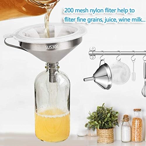 Kitchen Funnel for Filling Bottles, 304 Stainless Steel Food Funnels