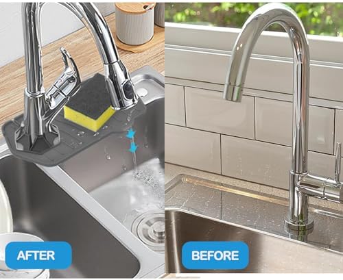 Mini sink splash guard 9.6” Dual – Sided Small Faucet Splash & Drain