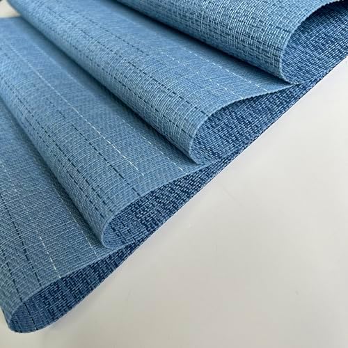 WAZAIGUR Placemats Set of 4, Easy to Clean Table Placemats, Light Blue