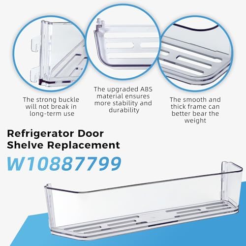 Fetechmate W10887799 W10795606 Refrigerator Door Shelf Bin Compatible