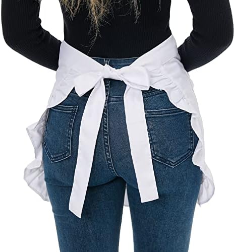 Love Potato Waist Apron with Pockets, Fashion Kitchen Cooking