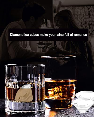 Diamond Ice Cube Molds - Large Diamonds Shaped Clear Ice Cubes Mold