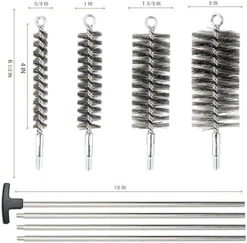Drill-Powered 50 in Pipe Cleaning Brush Set with Stainless Steel