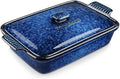 vancasso Casserole Dish with Lid, 3.8 Quart, Blue