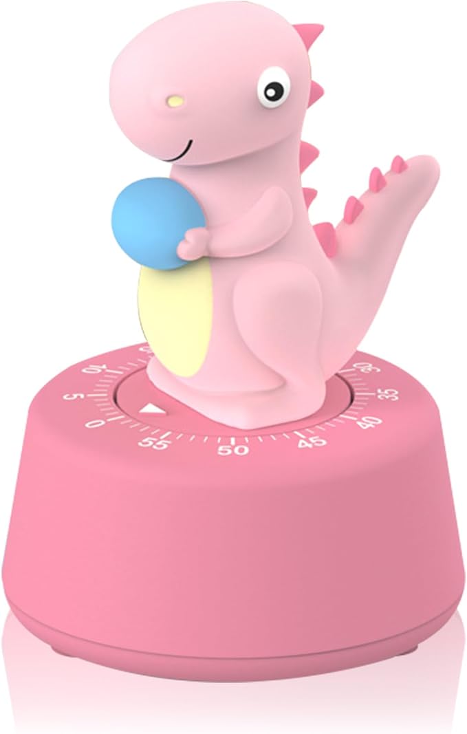 ELE DEPI 60 Minutes Mechanical Kitchen Timer, Cute Dinosaur Timer by ELE+DEPI