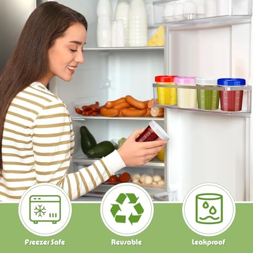 16 Pack 4 oz Small Containers with Lids, Food Storage Containers