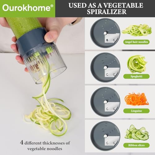 Ourokhome 12-in-1 Veggie Chopper and Dicer, Gray