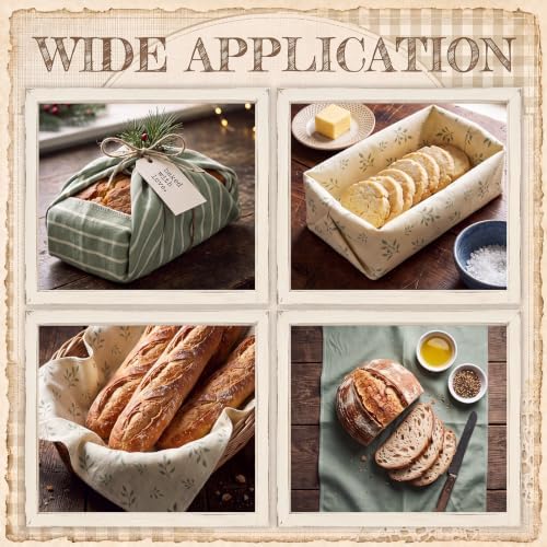 Batiyeer 6 Pcs Sage Green Cotton Tea Towel for Baking Sourdough Bread