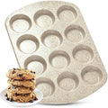 Muffin Top Pan, 12 Cavity Cupcake Pan, 3 Inch Nonstick Bakeware for