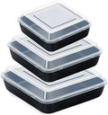 E-far 6/8/9-Inch Square Cake Pan with lid Set, Non-stick Square Baking
