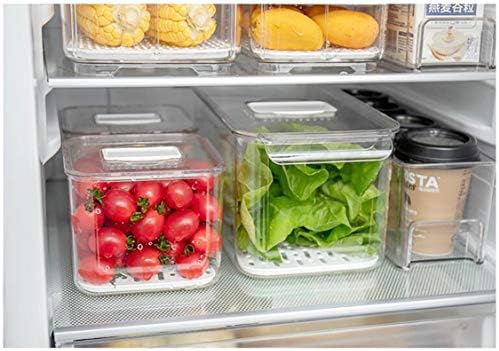 SANNO Produce Saver Containers for Refrigerator - Stackable Kitchen