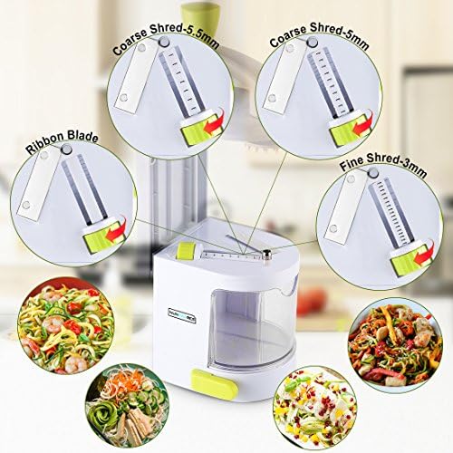 4-Blade Vegetable Spiralizer with 500ml Bin