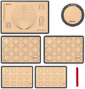 Generic Silicone Baking Mat Set of 6, Gray