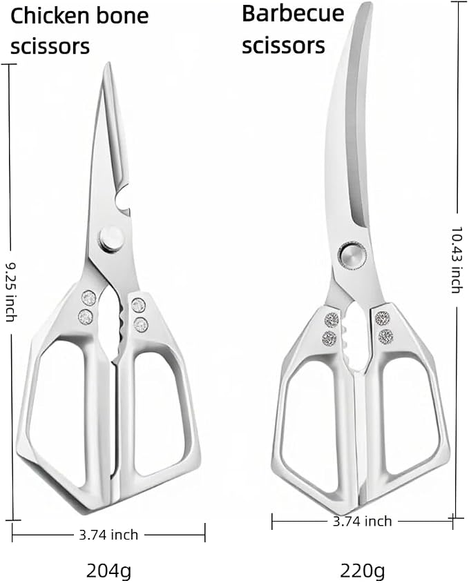 2 heavy-duty food scissors, premium ultra sharp Japanese stainless steel - Image 7