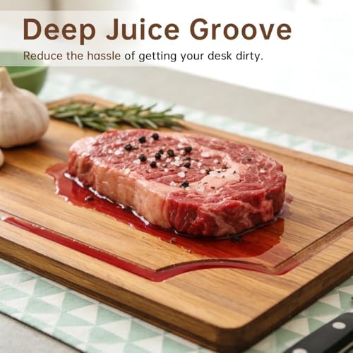 3 Pack Bamboo Cutting Boards Set for Kitchen