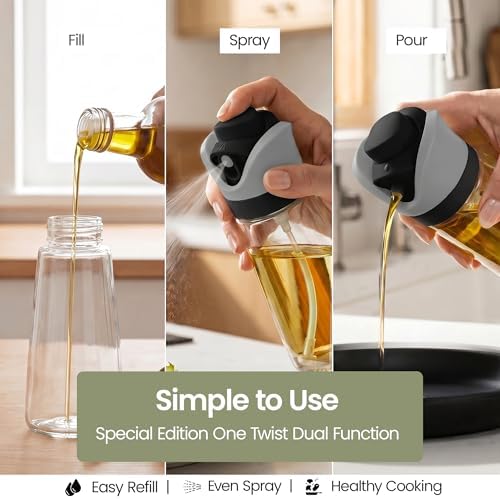 DWËLLZA KITCHEN Olive Oil Dispenser, 11.5 oz, Set of 2