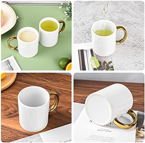 BYCNZB 12 oz Set of 6 White Mugs Sublimation Blank Mugs DIY Coated