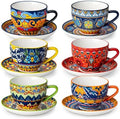 vancasso 8oz Bohemian Porcelain Cappuccino Cups, 6-Piece Set