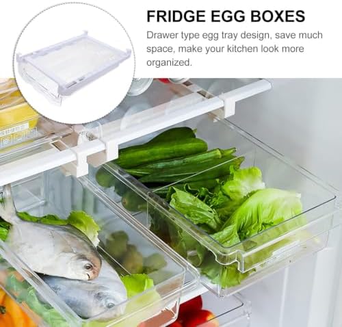 Plastic Egg Storage Drawer Box, Hanging Refrigerator Egg Tray