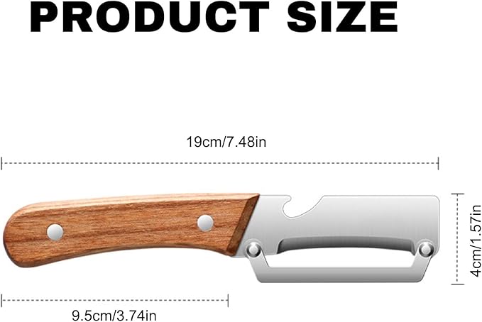 Vegetable Wooden Peeler for Kitchen Tool, Premium 2-in-1 Multifunctional Fruit - Image 6