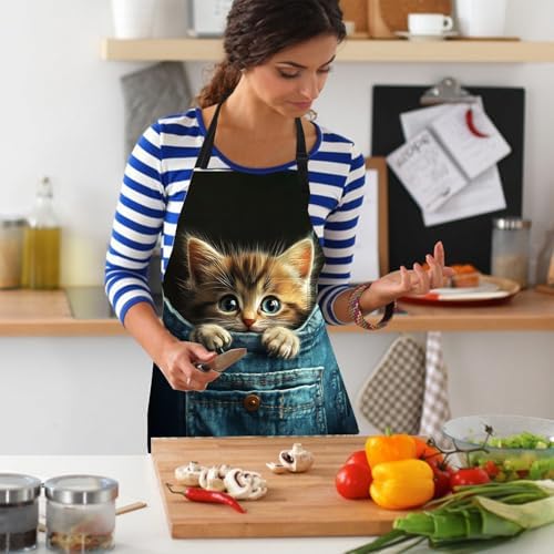 Apron Home Kitchen Cooking Baking Gardening for Women Men with