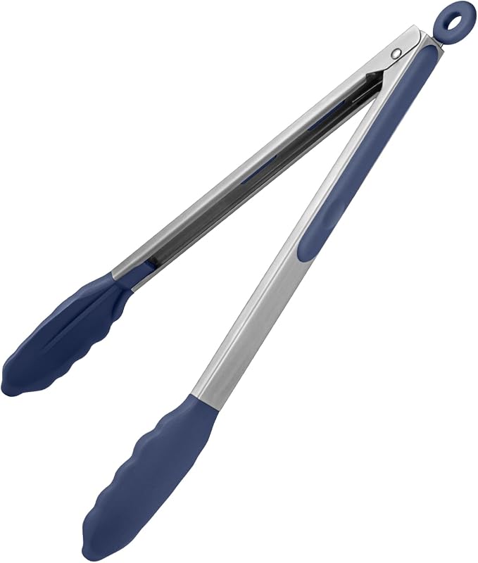 600ºF Heat Resistant Kitchen Tongs: U-Taste 12 inch Large Silicone Cooking Tong by U-Taste