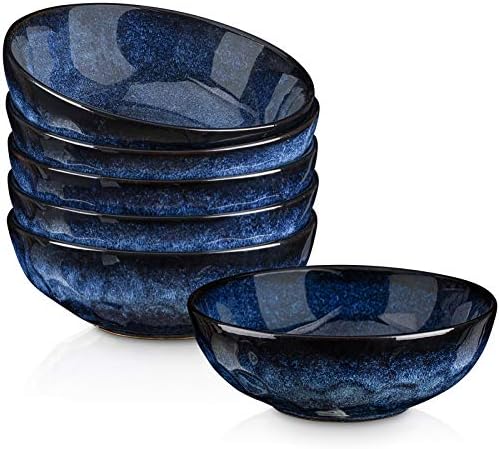 vicrays Ceramic Salad Bowls Set for Kitchen, Serving - 32 Ounce Soup