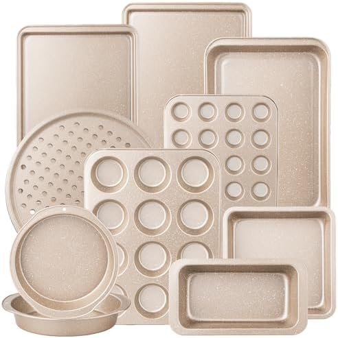 Terlulu 10-Piece Baking Pans Set, Bakeware Sets Nonstick, Baking Set
