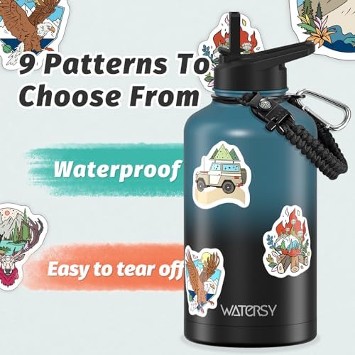 64oz Insulated Water Bottle (Cold for 48 Hrs),BPA Free&Leak Proof,Half