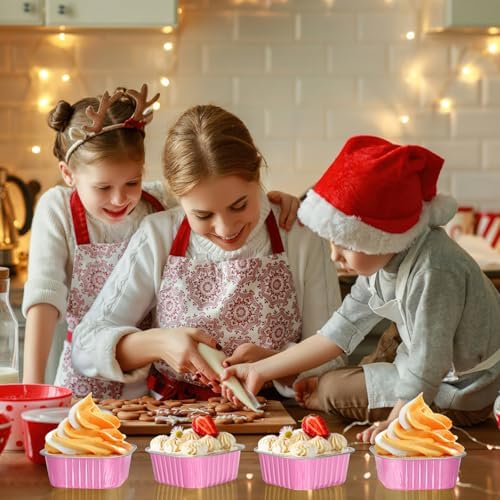 40 Pack 10oz Mini Cake Pans with Lids,Pink Aluminum Foil Cake Tins
