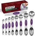 Magnetic Measuring Spoons Set of 9 Stainless Steel Dual-Sided