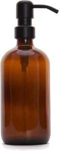Diahom Soap Dispenser Amber Glass Hand Dish Soap Dispensers 1pcs Stainless by Diahom