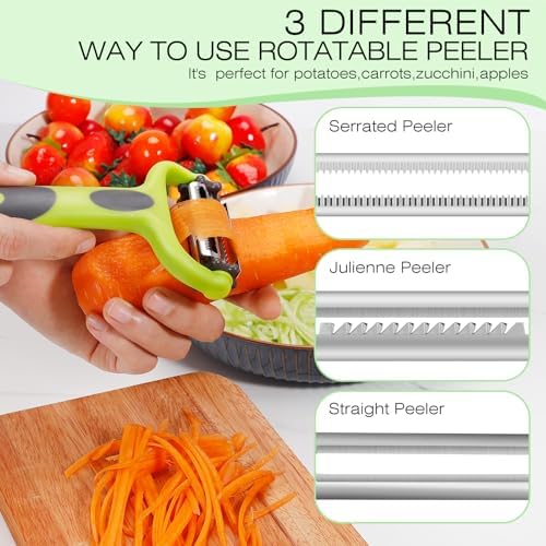 Senbowe Julienne Peeler, Potato Vegetable Peeler for Kitchen, I and Y