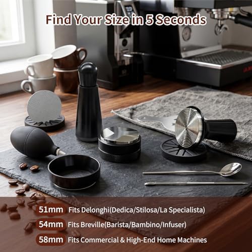 12PCS Espresso Accessories Kit: 54mm Espresso Tamper, Coffee