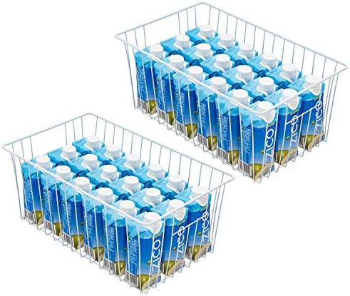 16Lx12W inch Wider Freezer Storage Organizer Baskets Container, Deep