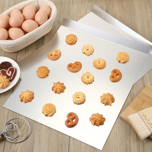 3 Pcs Large Flat Cookie Baking Sheets 13 x 16 Inch Aluminum Cookie