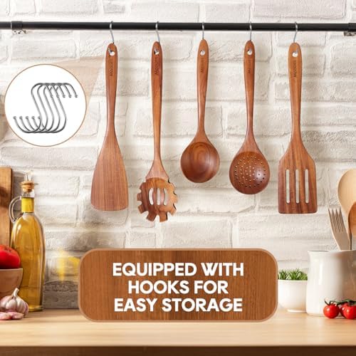 10-Piece Teak Wood Cooking Utensil Set